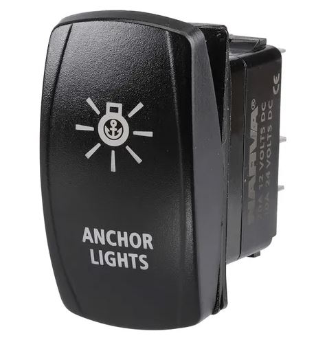 NARVA ROCKER SWITCH 12V LED ANCHOR BLUE