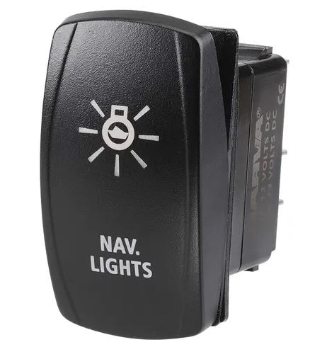 NARVA ROCKER SWITCH 12V NAV LIGHTS BLUE