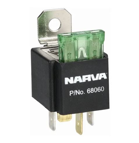 NARVA 12V 30AMP RELAY W/FUSE BL(1)