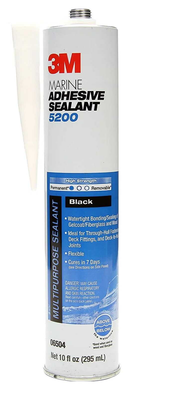 3M 5200 MARINE ADHESIVE SEALANT BLACK 295ML CART (12)