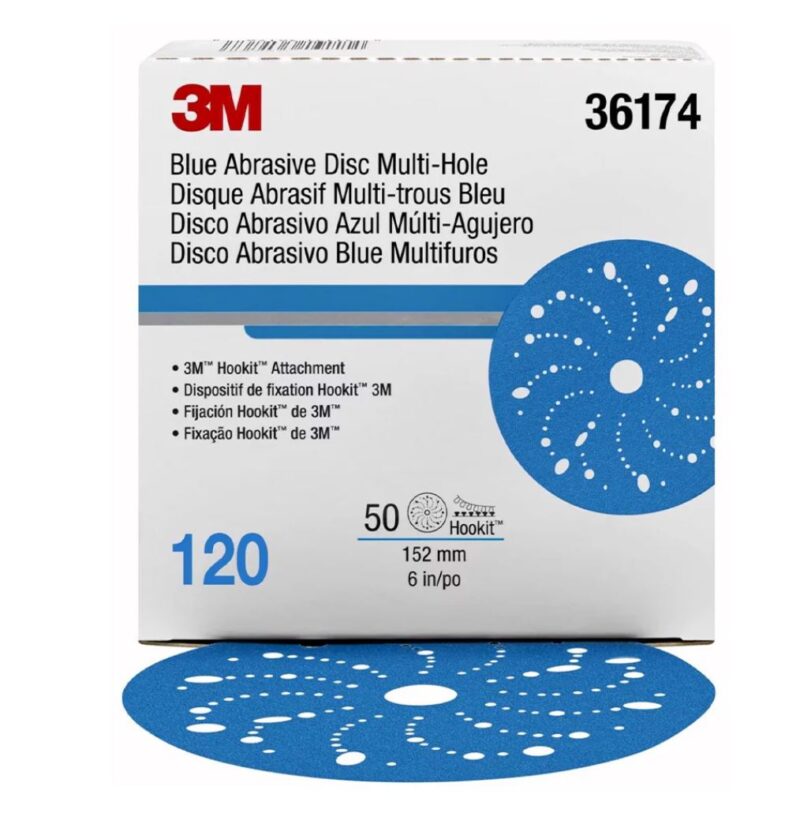 3M 36174 BLUE ABRASIVE DISC 120G (BOX)