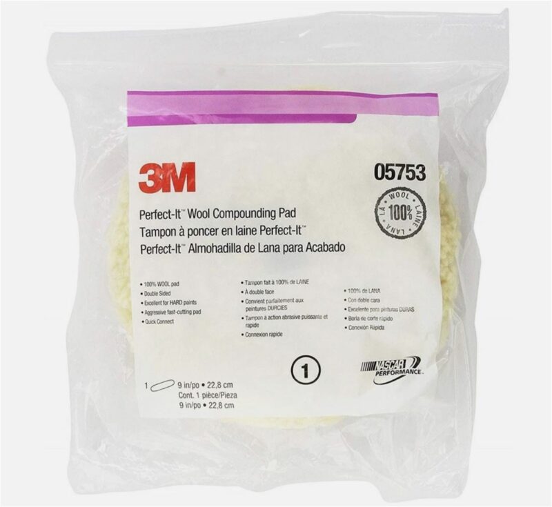 3M 5753 D/SIDED WOOL PAD QUICK RELEASE (6)