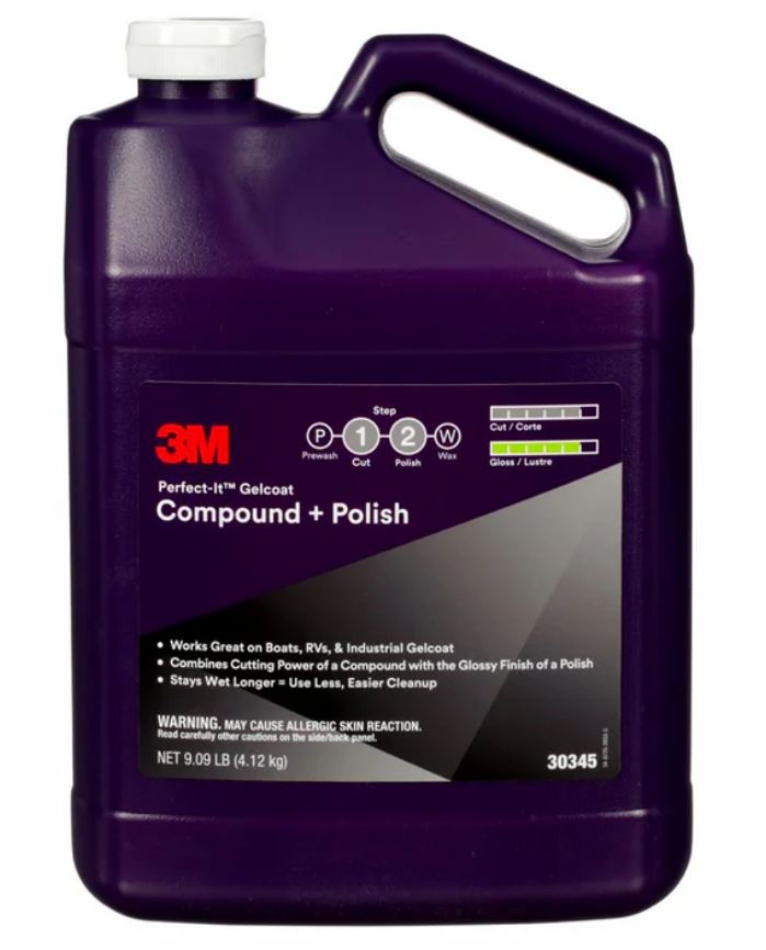 3M 30345 GELCOAT COMPOUND+POLISH GAL