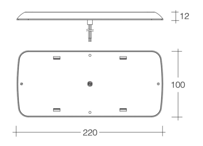 NARVA 9-33V RECTANGULAR SATURN LED INTERIOR ON/OFF/DIM - Image 2