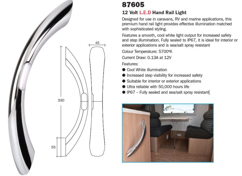 NARVA 12V HAND RAIL LIGHT