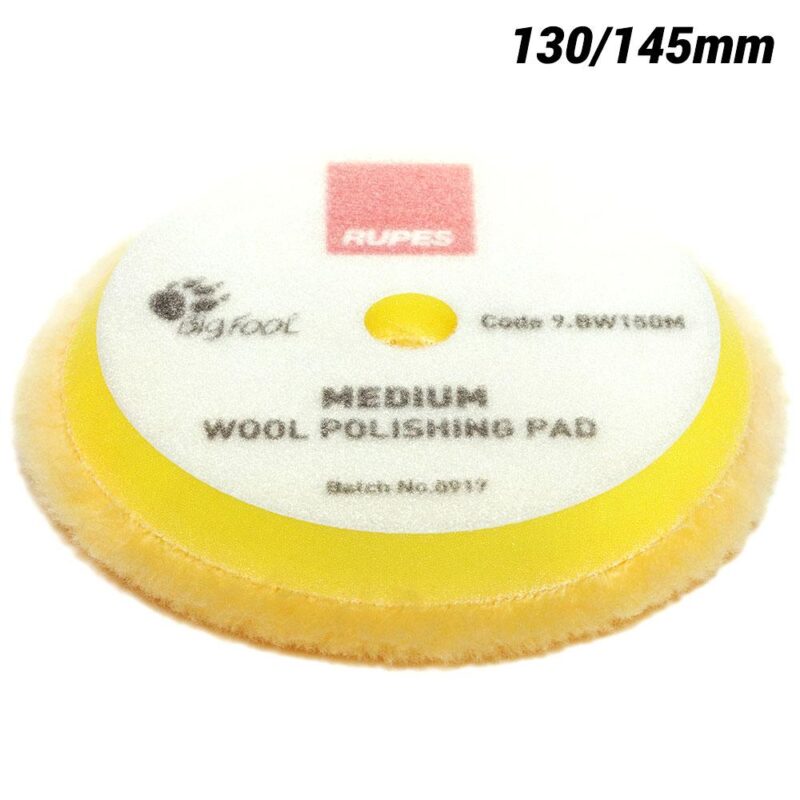 RUPES YELLOW WOOL POLISH PAD 130MM