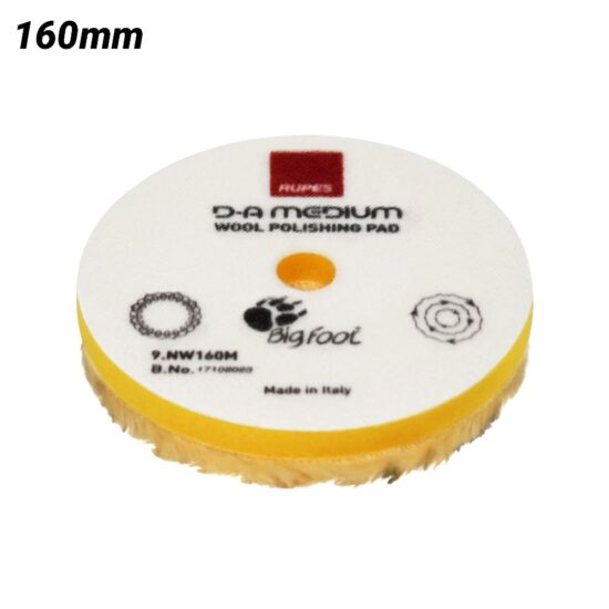 RUPES YELLOW WOOL POLISHING PAD 160MM