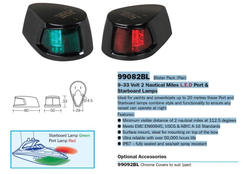 NARVA 9-33V 1NM LED PT & STRD LAMPS