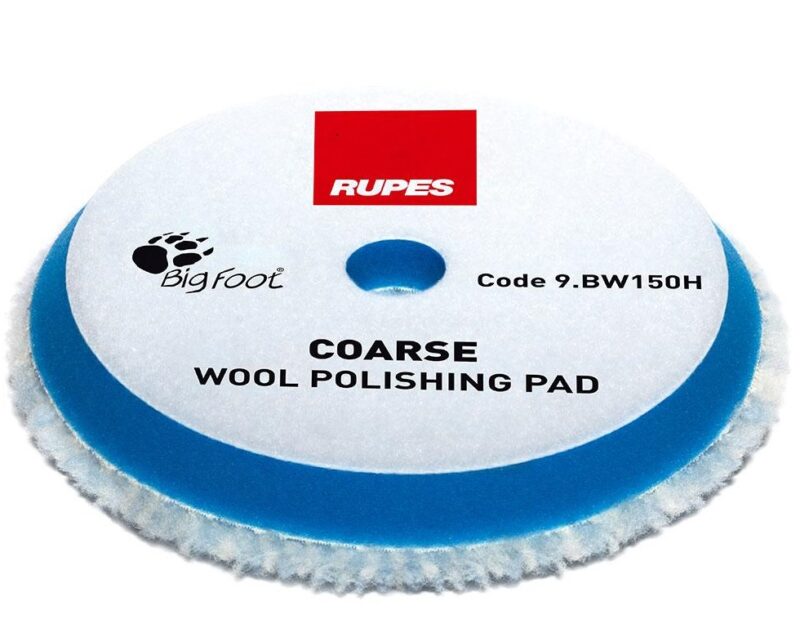 RUPES BLUE WOOL POLISH PAD COARSE 150MM