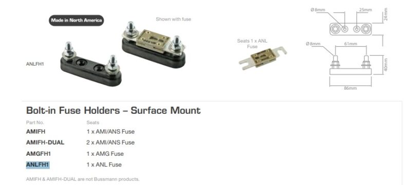 FUSE HOLDER ANL FUSE