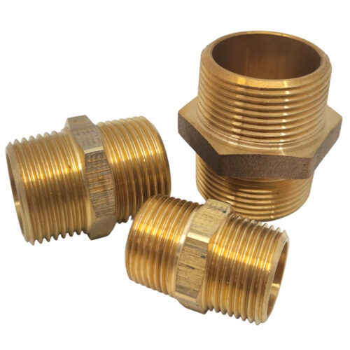 BRONZE REDUCING HEX NIPPLE 3/4"X1/2"