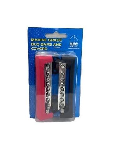 BEP TWIN BUSBARS 2 X 6 WAY WITH COVER