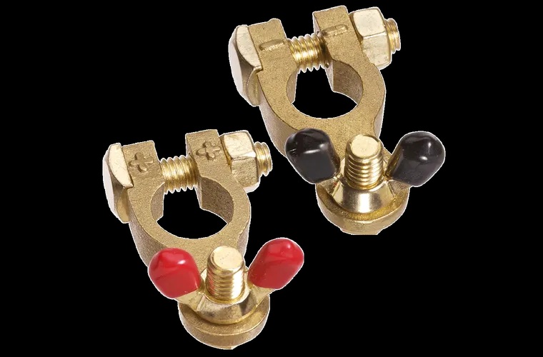 PROJECTA 8MM W/NUT BRASS POS & NEG