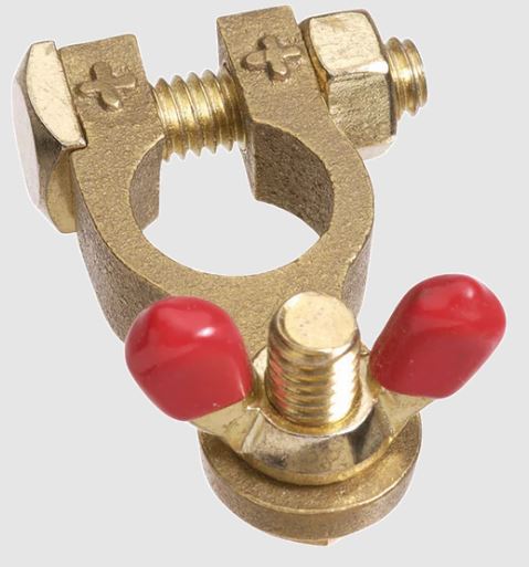 PROJECTA 8MM WINGNUT BRASS POSITIVE