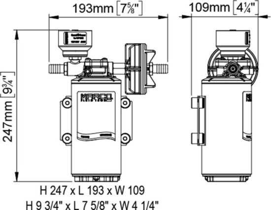 MARCO DP12/E 12/24V MARCO DECK WASHING PUMP KIT - Image 2