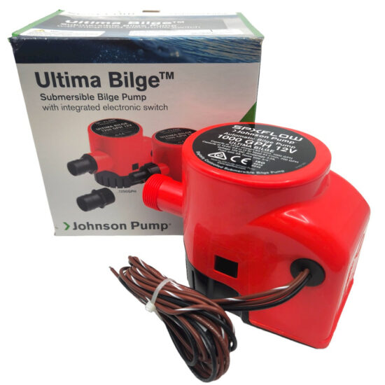 JOHNSON PUMP BILGE ULTIMA AUTO 1000 US GPH 12V 32-47260-008