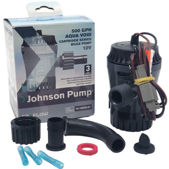 JOHNSON PUMP BILGE AQUA VOID 500 US GPH 12V 10-13626-01