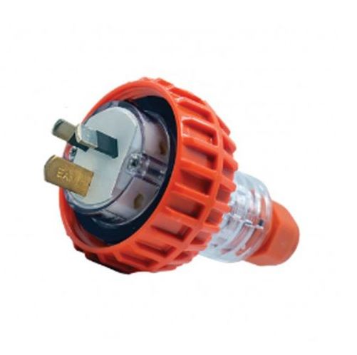 PLUG 15A 250V 3 FLAT PIN 69.7MM DIA.