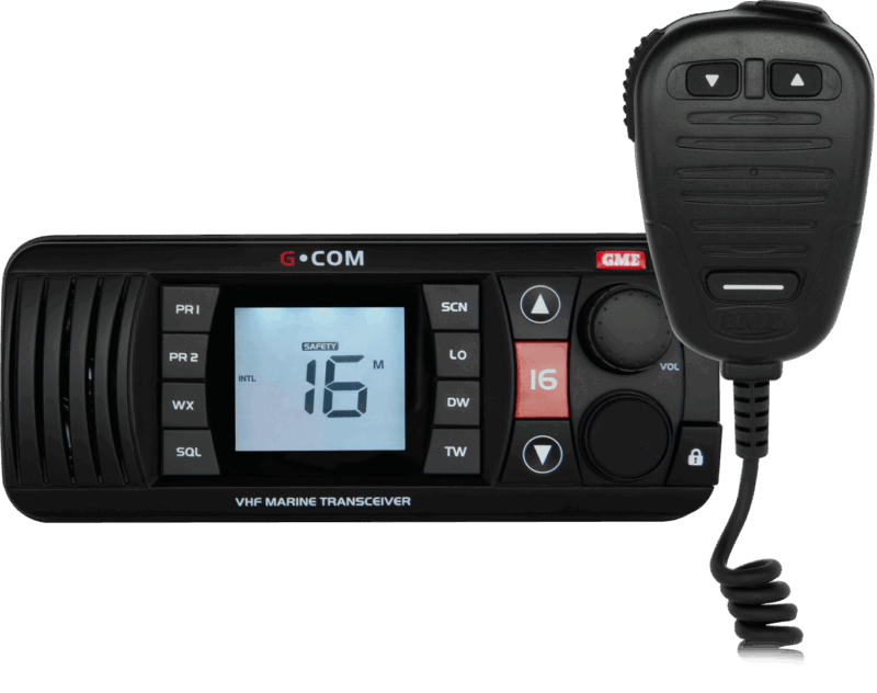 GME GX700 VHF BLACK MARINE RADIO 25W