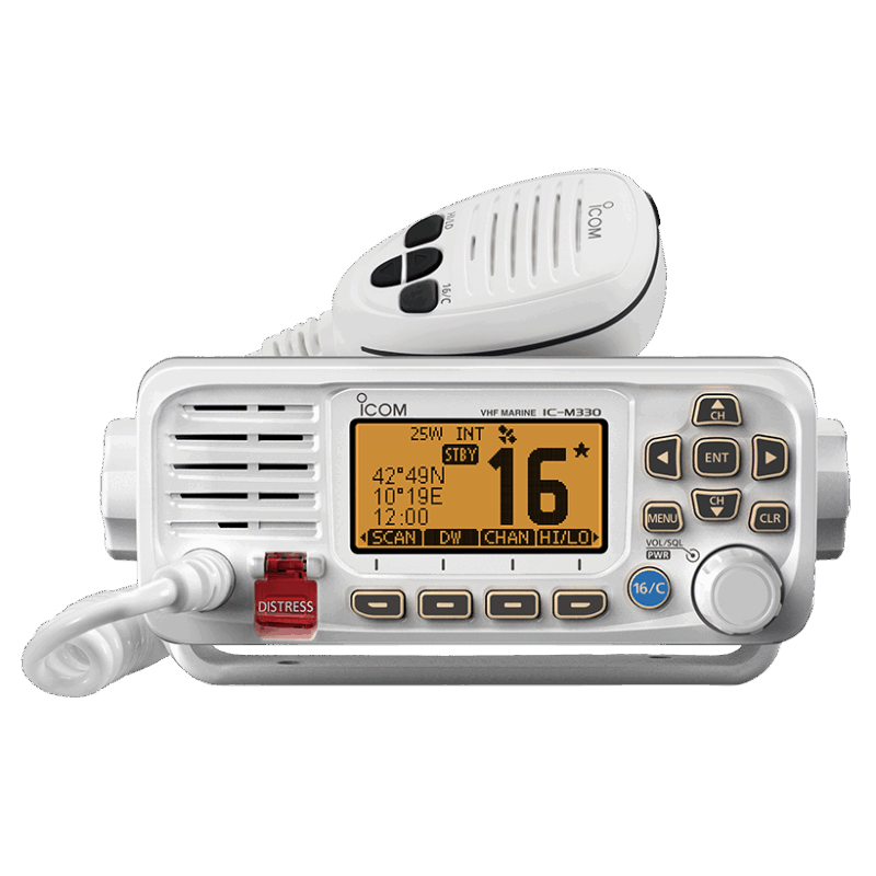 ICOM ULTRA COMPACT VHF MARINE TRANSCEIVER W/ GPS WHT