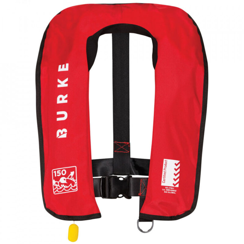 BURKE MANUAL INFLATABLE RED PFD 150NT