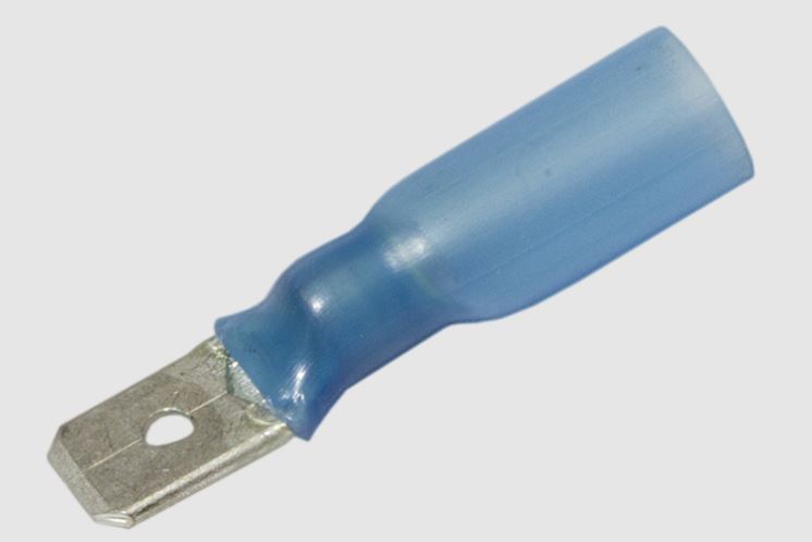 WATERPROOF BLUE MALE CONNECTOR 6.3