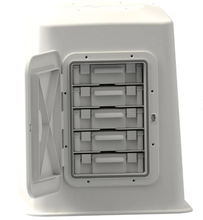 BOAT SEAT BOX 415MM WITH HATCH TACKLE TRAY STORAGE