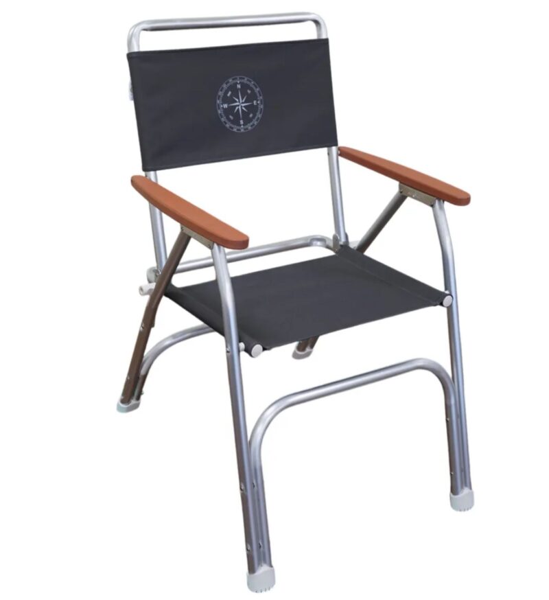 ALUMINUM DECK CHAIR NAVY BLUE