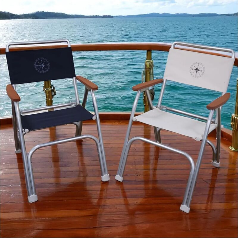 ALUMINUM DECK CHAIR RED (BURGUNDY)