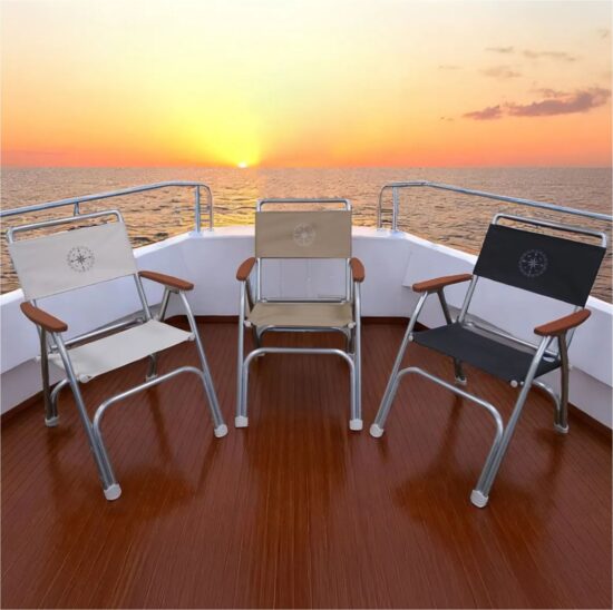 ALUMINUM DECK CHAIR RED (BURGUNDY) - Image 2