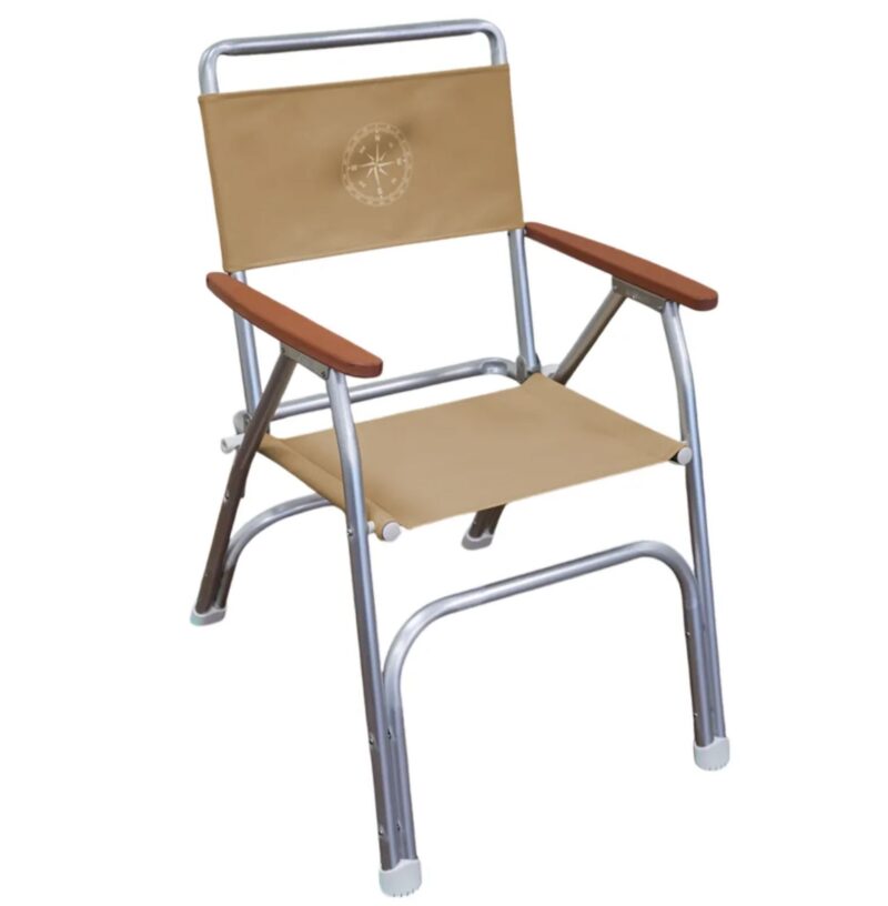 ALUMINUM DECK CHAIR BEIGE