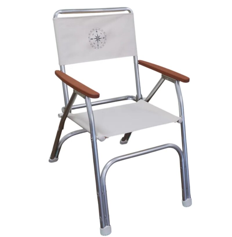 ALUMINUM DECK CHAIR WHITE