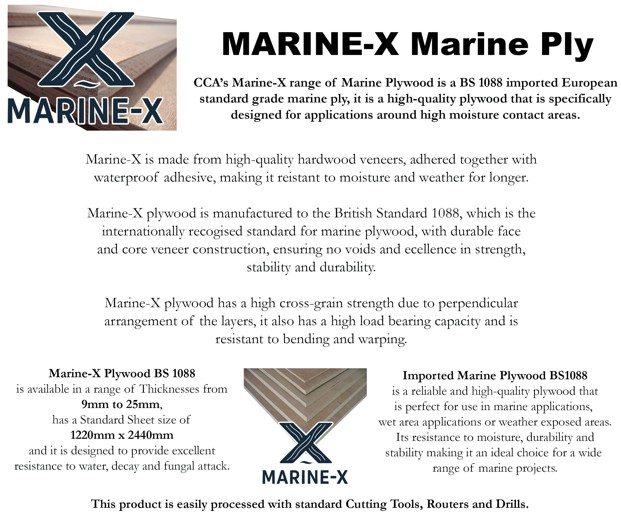 MARINE-X PLYWOOD 25MM BS1088 1220X2440