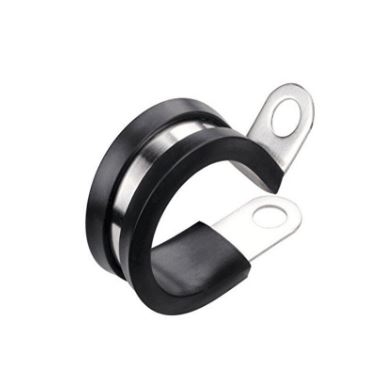 PIPE SUPPORT S/S RUBBER LINED 10MM