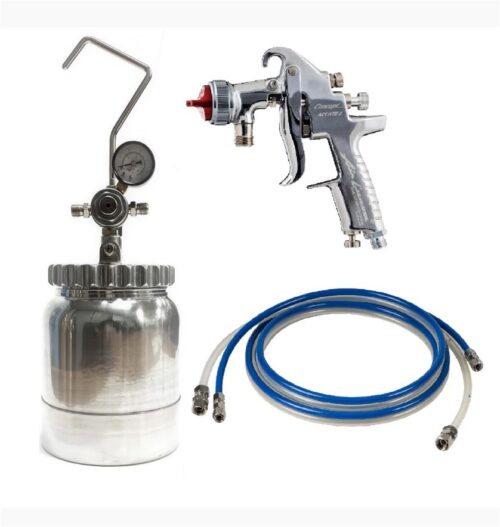 2LT PRESSURE POT KIT INC HOSES+1MM SPRAY GUN AZ1