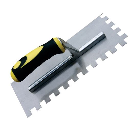 SQUARE NOTCHED MAXI GRIP TROWEL 12MM S/STEEL
