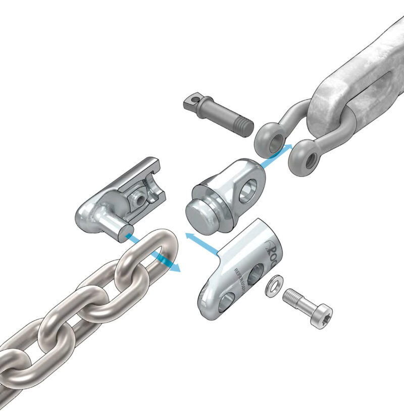 ROCNA SWIVEL SUITS 10 TO 11MM CHAIN S/STEEL - Image 6