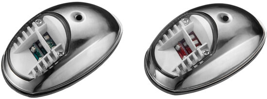 PORT & STARBOARD NAV LIGHT LED S/STEEL