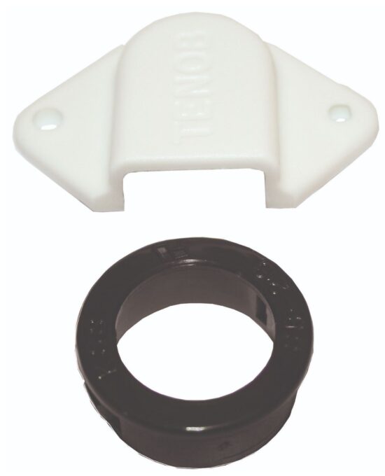 WHITE CABLE OUTLET COVER KIT