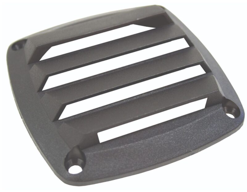 VENT- BLACK NYLON 86X86MM FLUSH