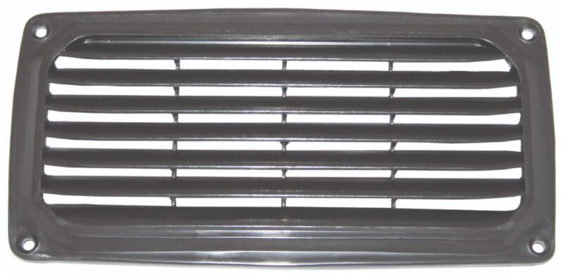 VENT - BLACK PLASTIC 200X100