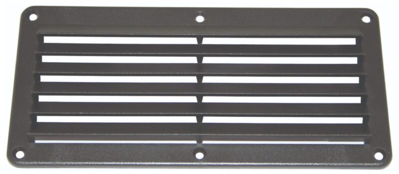 PLASTIC LOUVRE VENT BLACK 260 X 125MM