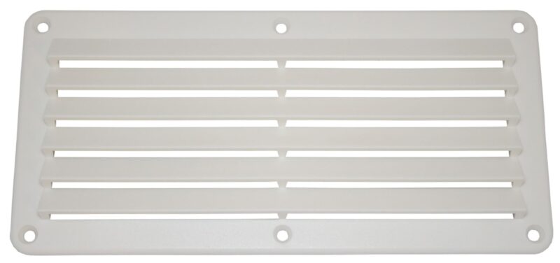 PLASTIC LOUVRE VENT WHITE 260 X 125MM