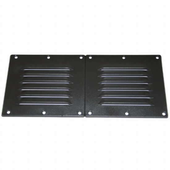 VENT- LOUVRE BLACK 255X118MM NYLON
