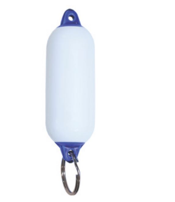 KEY RING FENDER WHITE AND BLUE
