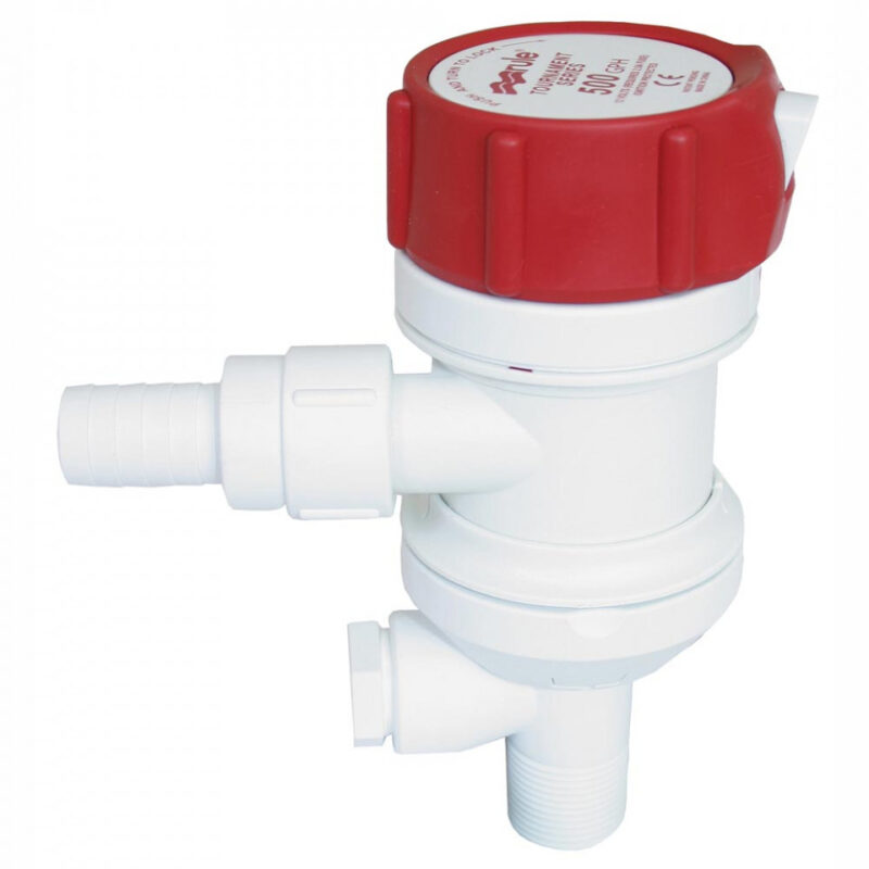 RULE TWIN PORT BAIT PUMP 500GPH 3/4 INLET