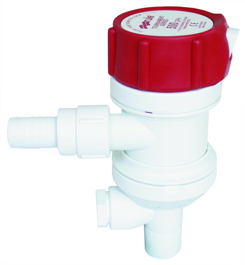 RULE TWIN PORT BAIT PUMP 800GPH 3/4 INLE