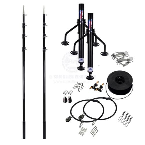 REELAX REEF 550 OUTRIGGER KIT TELESCOPIC 5.5M BLK 3K CARBON