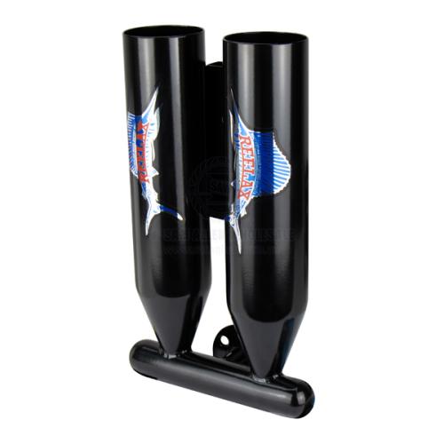REELAX S/STEEL SLIMY TUBES BLACK TWIN THRU TRANSOM