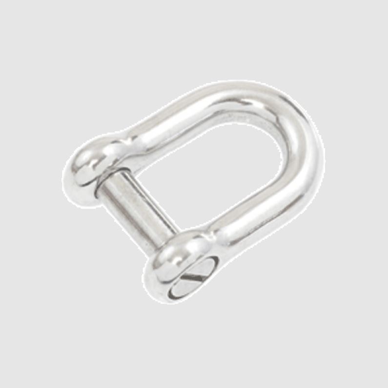 4MM SLOT HEAD D SHACKLE SS 316